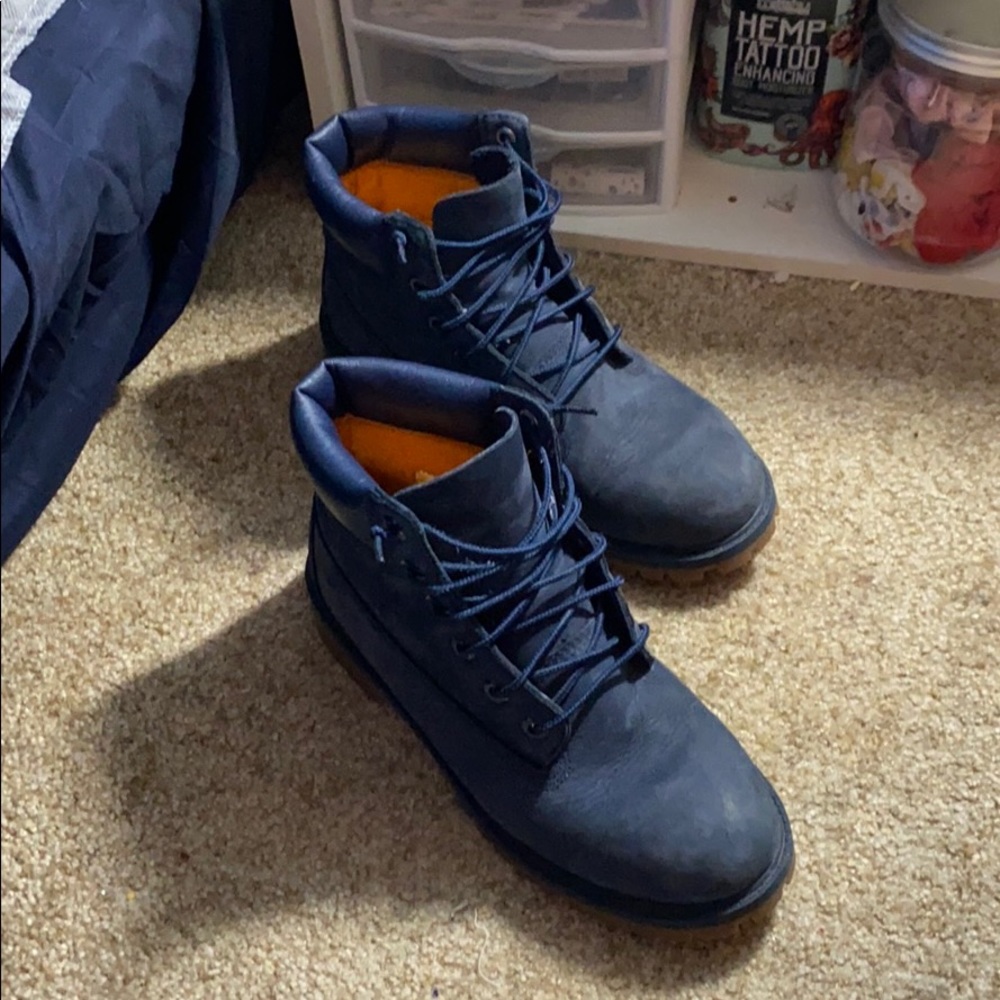 Real Navy Blue Timberlands